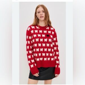 NWOT Princess Diana Edition Black Sheep Artisian Red Sweater Size M